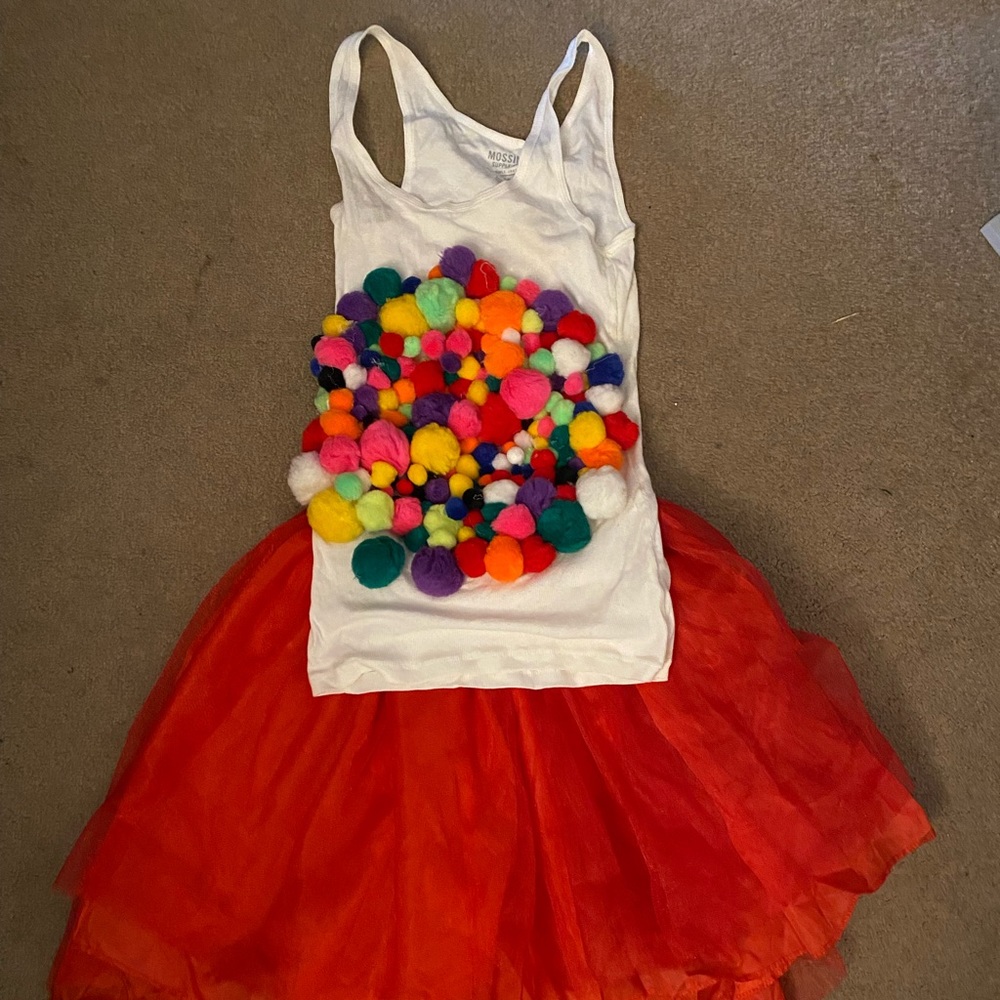 Homemade gumball candy costume
